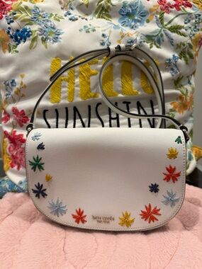 Kate Spade Reiley Raffia Flap Crossbody Bag